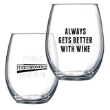 'Redesigning Women' Lyric Wine Glass